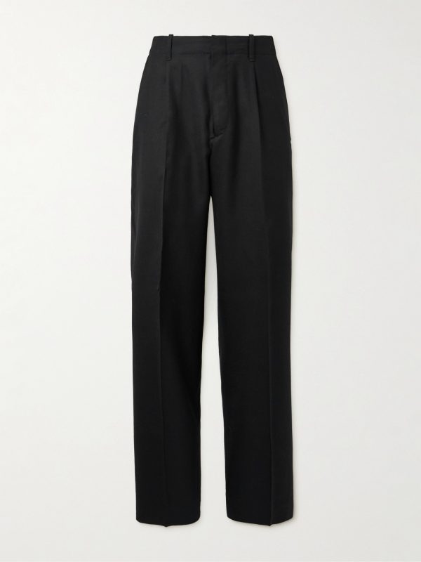 Borrowed Straight-Leg Pleated Wool Trousers Borrowed Straight-Leg Pleated Wool Trousers