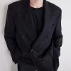 Double-Breasted Unstructured Wool Blazer - CU Double-Breasted Unstructured Wool Blazer - CU