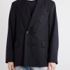 Double-Breasted Unstructured Wool Blazer - FR Double-Breasted Unstructured Wool Blazer - FR