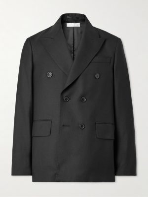 Double-Breasted Unstructured Wool Blazer Double-Breasted Unstructured Wool Blazer