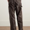 Way Straight-Leg Shell Drawstring Cargo Trousers - BK Way Straight-Leg Shell Drawstring Cargo Trousers - BK