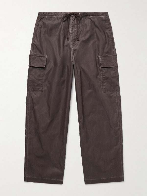 Way Straight-Leg Shell Drawstring Cargo Trousers Way Straight-Leg Shell Drawstring Cargo Trousers