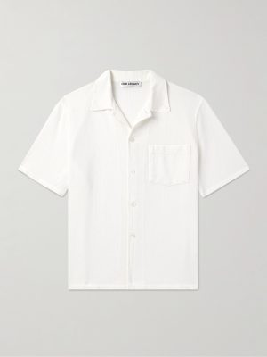 Camp-Collar Cotton Shirt