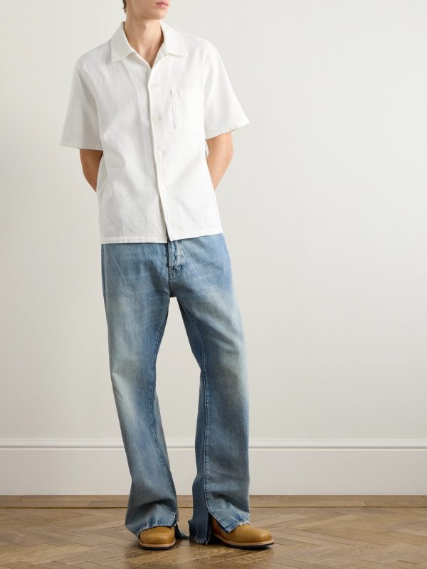 Camp-Collar Cotton Shirt - OU Camp-Collar Cotton Shirt - OU