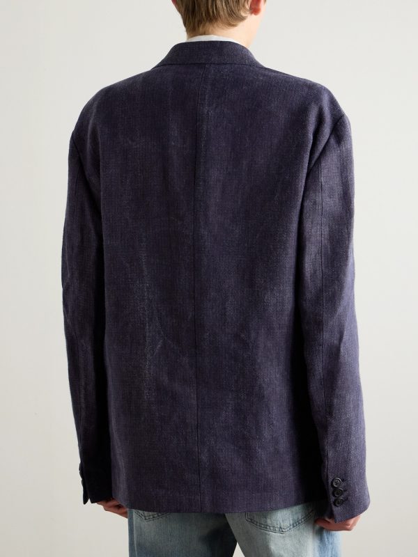 Shinjuku Oversized Textured-Linen Blazer - BK Shinjuku Oversized Textured-Linen Blazer - BK