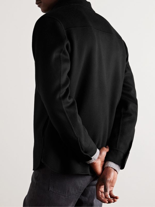 Double-Faced Wool and Cashmere-Blend Felt Overshirt - BK Double-Faced Wool and Cashmere-Blend Felt Overshirt - BK