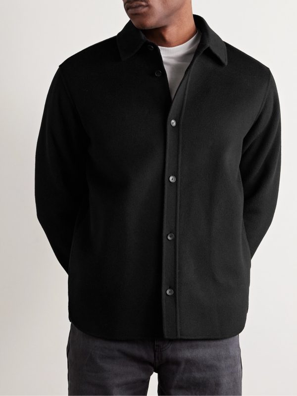 Double-Faced Wool and Cashmere-Blend Felt Overshirt - FR Double-Faced Wool and Cashmere-Blend Felt Overshirt - FR