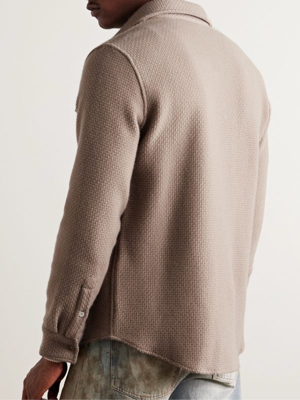 Waffle-Knit Cashmere Shirt - BK