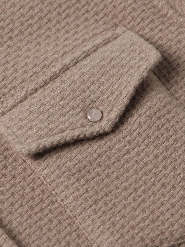 Waffle-Knit Cashmere Shirt - CU