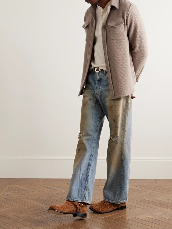 Waffle-Knit Cashmere Shirt - OU