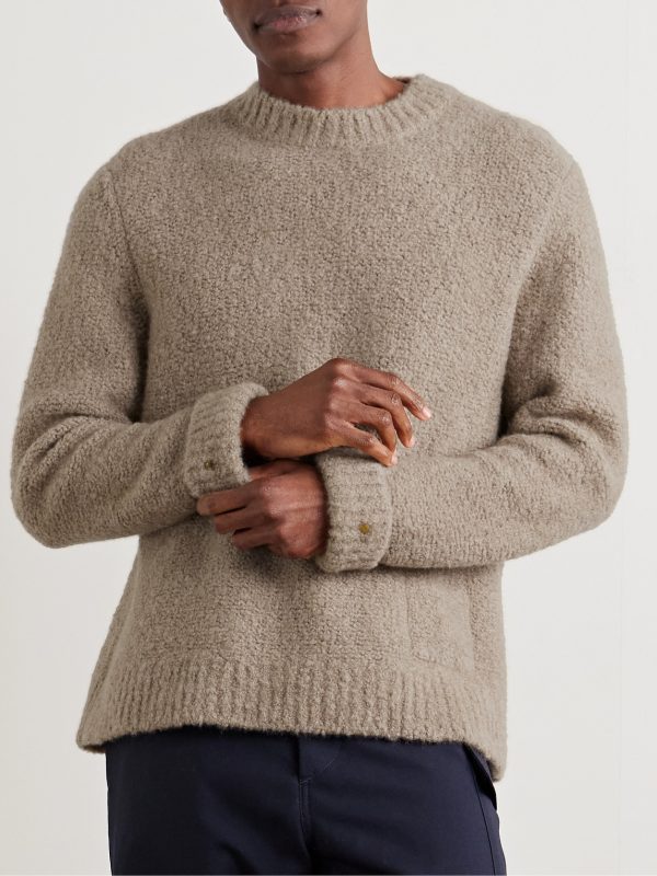 Cloud Embellished Cashmere-Blend Bouclé Sweater - FR