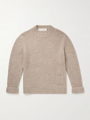 Cloud Embellished Cashmere-Blend Bouclé Sweater