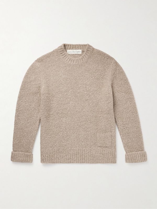 Cloud Embellished Cashmere-Blend Bouclé Sweater