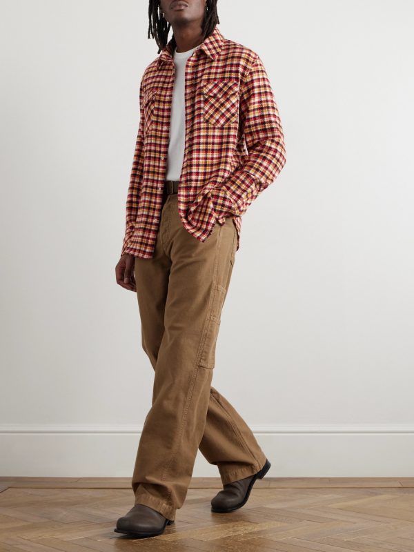 Time Checked Cashmere Shirt - OU Time Checked Cashmere Shirt - OU