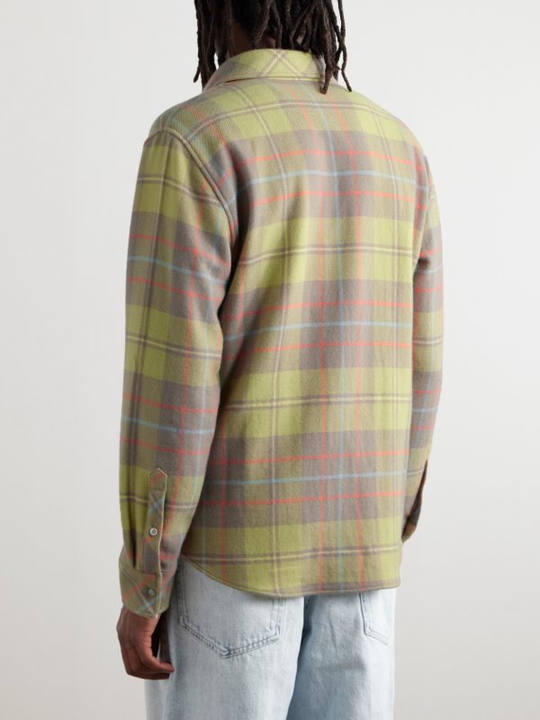 Earth Checked Cashmere Shirt - BK Earth Checked Cashmere Shirt - BK
