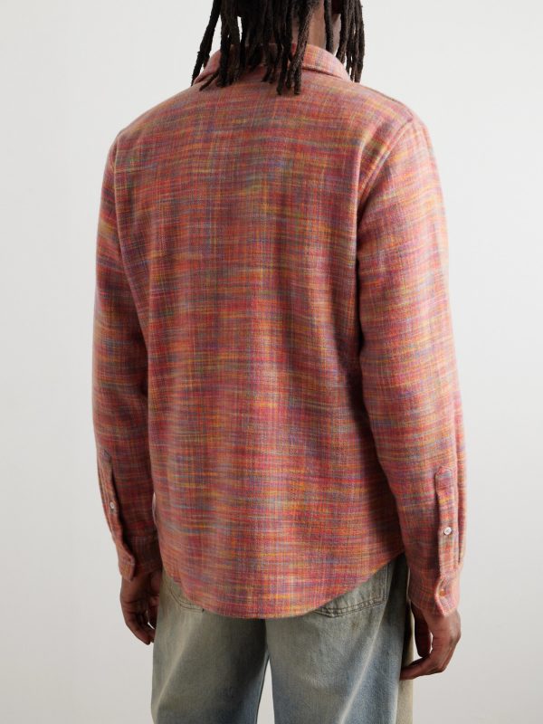 Flower Space-Dyed Cashmere Shirt - BK Flower Space-Dyed Cashmere Shirt - BK