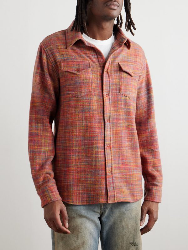 Flower Space-Dyed Cashmere Shirt - FR Flower Space-Dyed Cashmere Shirt - FR