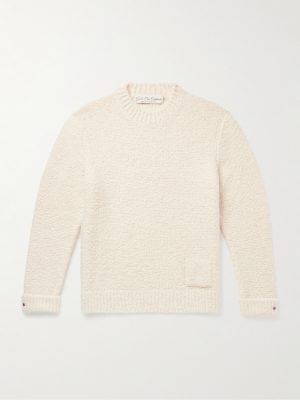 Cloud Embellished Cashmere-Blend Bouclé Sweater