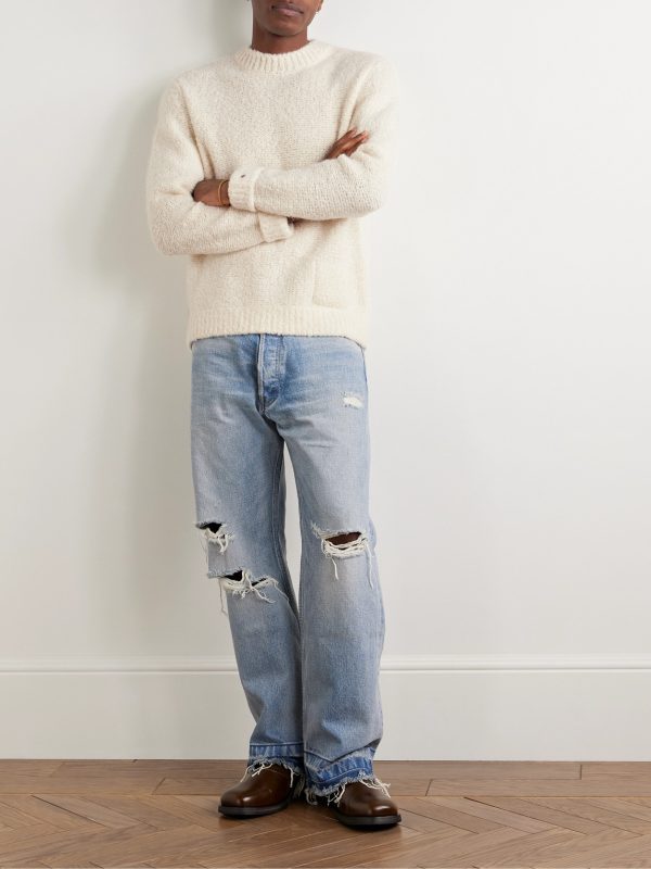 Cloud Embellished Cashmere-Blend Bouclé Sweater - OU