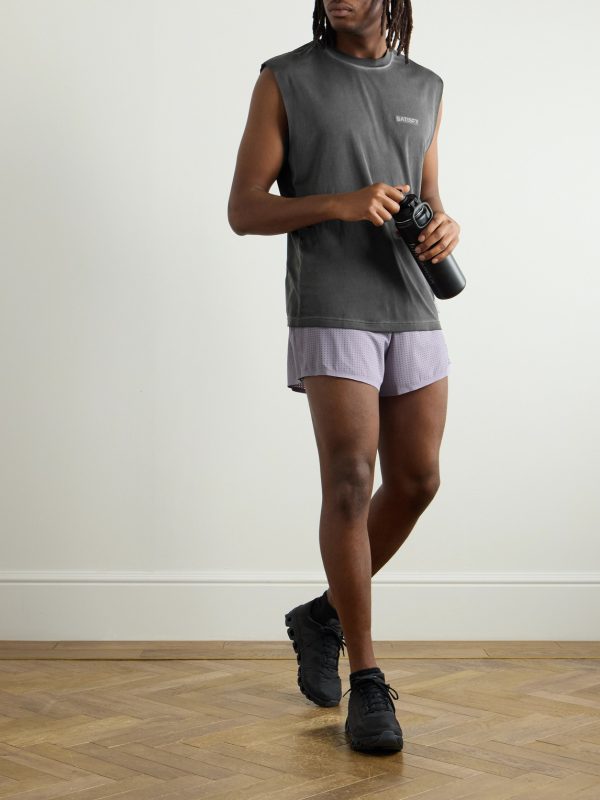 2.5" Straight-Leg Logo-Appliquéd Space‑O™Jersey Shorts - OU 2.5" Straight-Leg Logo-Appliquéd Space‑O™Jersey Shorts - OU