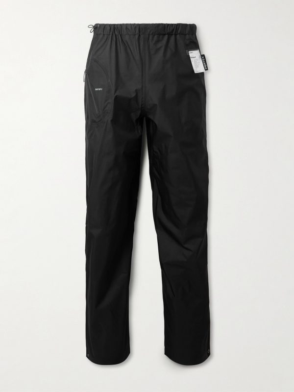 Straight-Leg Pertex® 3L Rain Logo-Appliquéd Recycled-Ripstop Trousers