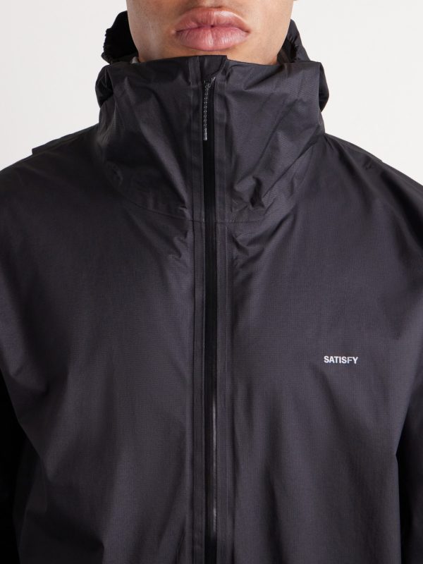 Rain Fly Hooded Logo-Printed PERTEX® Shield Air Jacket - E1 Rain Fly Hooded Logo-Printed PERTEX® Shield Air Jacket - E1