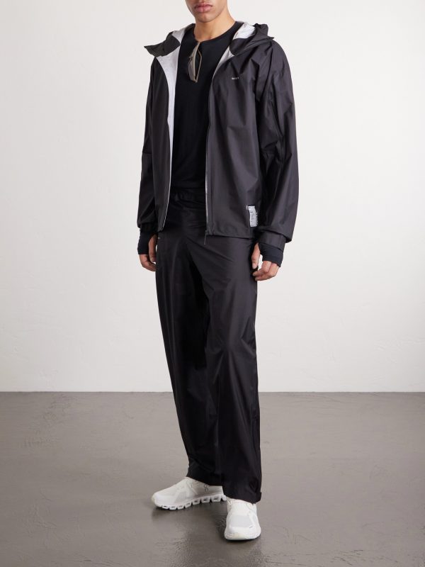 Rain Fly Hooded Logo-Printed PERTEX® Shield Air Jacket - OU Rain Fly Hooded Logo-Printed PERTEX® Shield Air Jacket - OU