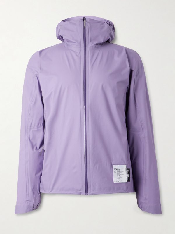 Rain Fly Hooded Logo-Printed PERTEX® Shield Air Jacket