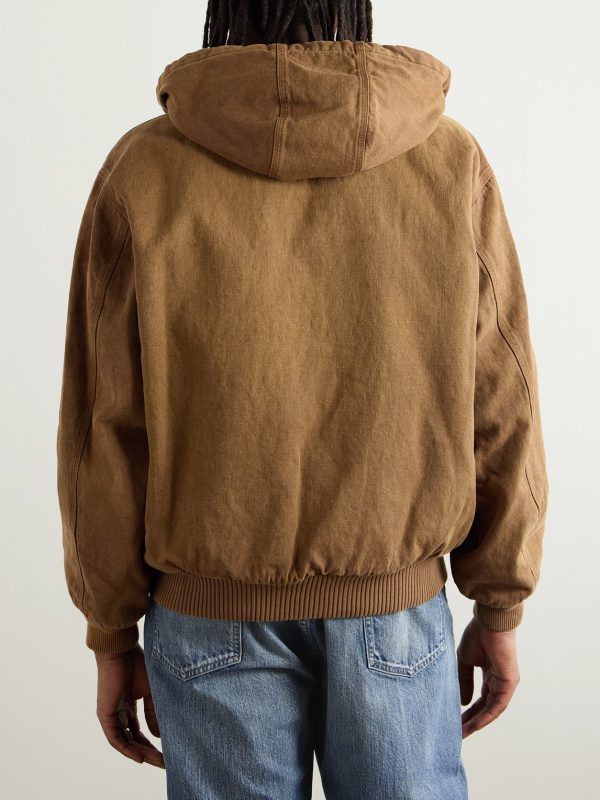 Cotton, Hemp and Silk-Blend Canvas Hooded Jacket - BK Cotton, Hemp and Silk-Blend Canvas Hooded Jacket - BK