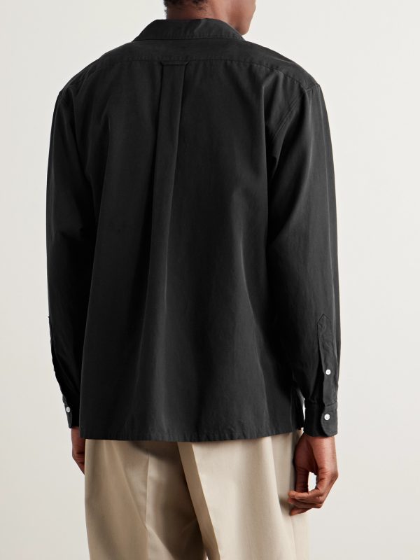 Convertible-Collar Silk and Cotton-Blend Shirt - BK