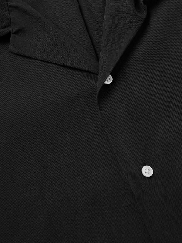 Convertible-Collar Silk and Cotton-Blend Shirt - CU
