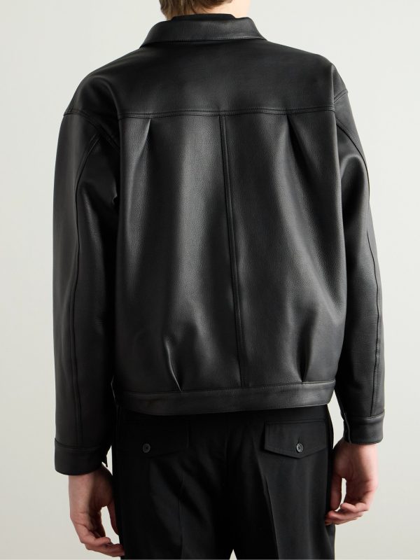 1st Type Full-Grain Leather Jacket - BK