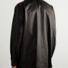 Leather Shirt Jacket - BK Leather Shirt Jacket - BK