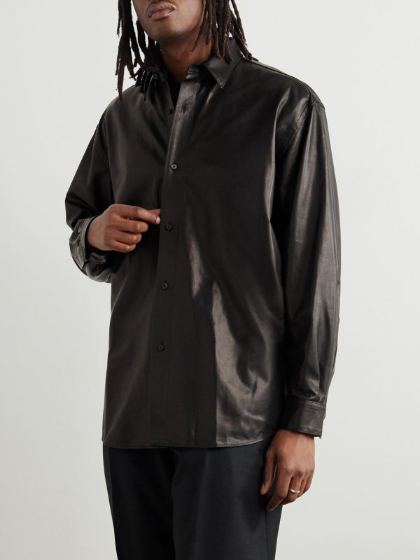 Leather Shirt Jacket - FR Leather Shirt Jacket - FR
