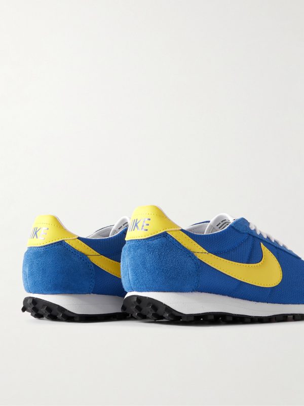 LD-1000 SP Suede and Leather-Trimmed Mesh Sneakers - BK LD-1000 SP Suede and Leather-Trimmed Mesh Sneakers - BK