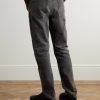 Straight-Leg Logo-Appliquéd Distressed Jeans - BK