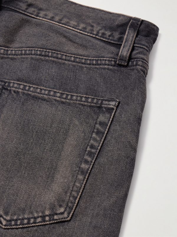 Straight-Leg Logo-Appliquéd Distressed Jeans - CU