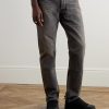 Straight-Leg Logo-Appliquéd Distressed Jeans - FR