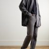 Straight-Leg Logo-Appliquéd Distressed Jeans - OU