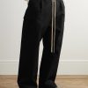 Wide-Leg Wool and Cotton-Blend Twill Drawstring Cargo Trousers - FR Wide-Leg Wool and Cotton-Blend Twill Drawstring Cargo Trousers - FR
