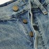 Straight-Leg Logo-Appliquéd Distressed Jeans - E1 Straight-Leg Logo-Appliquéd Distressed Jeans - E1