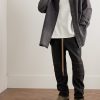 Moto Straight-Leg Leather Drawstring Trousers - OU Moto Straight-Leg Leather Drawstring Trousers - OU