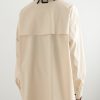 Oversized Stretch-Cotton and Wool-Blend Oxford Shirt - BK Oversized Stretch-Cotton and Wool-Blend Oxford Shirt - BK