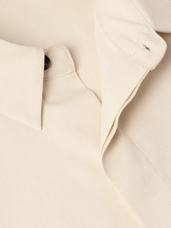 Oversized Stretch-Cotton and Wool-Blend Oxford Shirt - CU Oversized Stretch-Cotton and Wool-Blend Oxford Shirt - CU