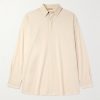 Oversized Stretch-Cotton and Wool-Blend Oxford Shirt Oversized Stretch-Cotton and Wool-Blend Oxford Shirt