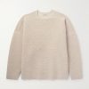 Logo-Appliquéd Ribbed Virgin Wool Sweater Logo-Appliquéd Ribbed Virgin Wool Sweater