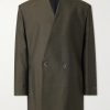 Oversized Logo-Appliquéd Double-Breasted Wool and Silk-Blend Suit Jacket Oversized Logo-Appliquéd Double-Breasted Wool and Silk-Blend Suit Jacket
