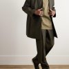 Oversized Logo-Appliquéd Double-Breasted Wool and Silk-Blend Suit Jacket - OU Oversized Logo-Appliquéd Double-Breasted Wool and Silk-Blend Suit Jacket - OU