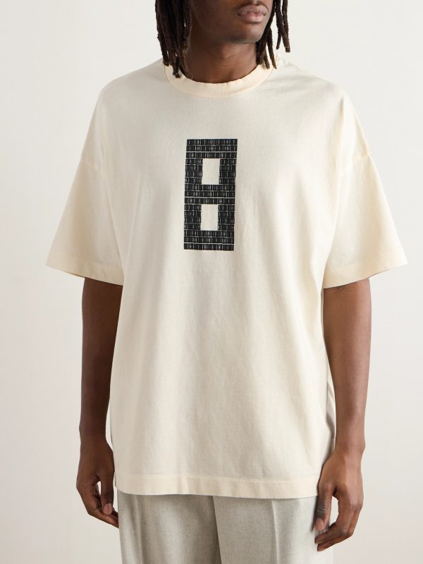 8 Oversized Logo-Print Cotton-Jersey T-Shirt - FR 8 Oversized Logo-Print Cotton-Jersey T-Shirt - FR