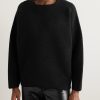 Logo-Appliquéd Ribbed Virgin Wool Sweater - FR Logo-Appliquéd Ribbed Virgin Wool Sweater - FR